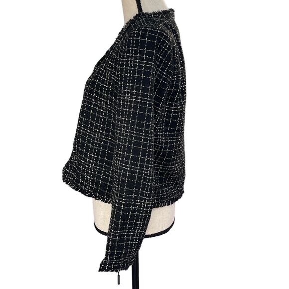 Calvin Klein SZ 2 Blazer Jacket Open Front Long Sleeve Pockets Unlined Womens - Picture 6 of 9